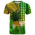 Custom Hawaii Pineapple T Shirt Plumeria Frangipani Mix Tribal Pattern LT13 - Wonder Print Shop