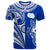 Custom Rarotonga Cook Islands T Shirt Turtle and Map Style Blue LT13 - Wonder Print Shop