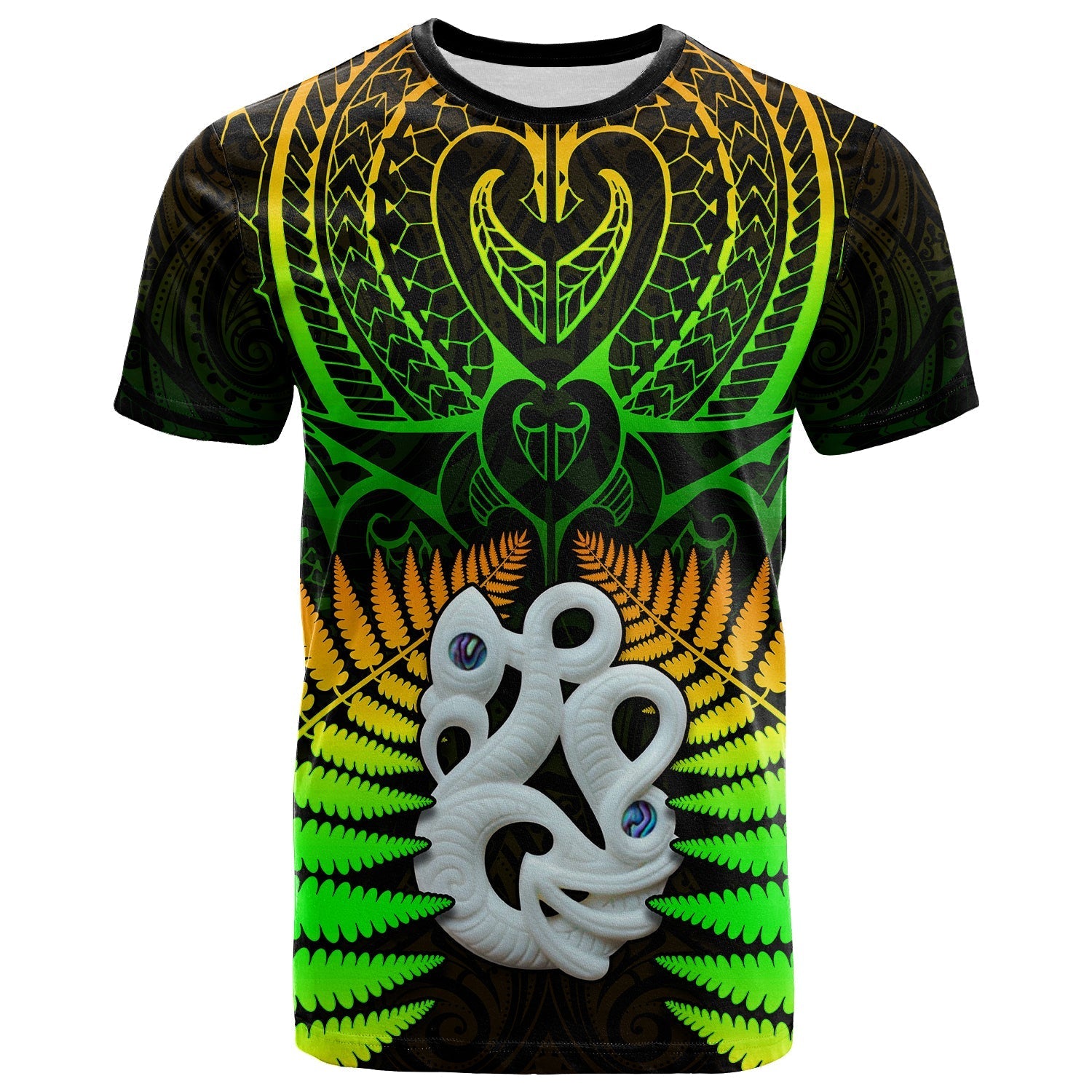 Aotearoa Fern T Shirt New Zealand Hei Tiki Special Style LT13 - Wonder Print Shop