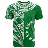Custom Cook Islands Tatau T Shirt Symbolize Passion Stars Version Green LT13 - Wonder Print Shop