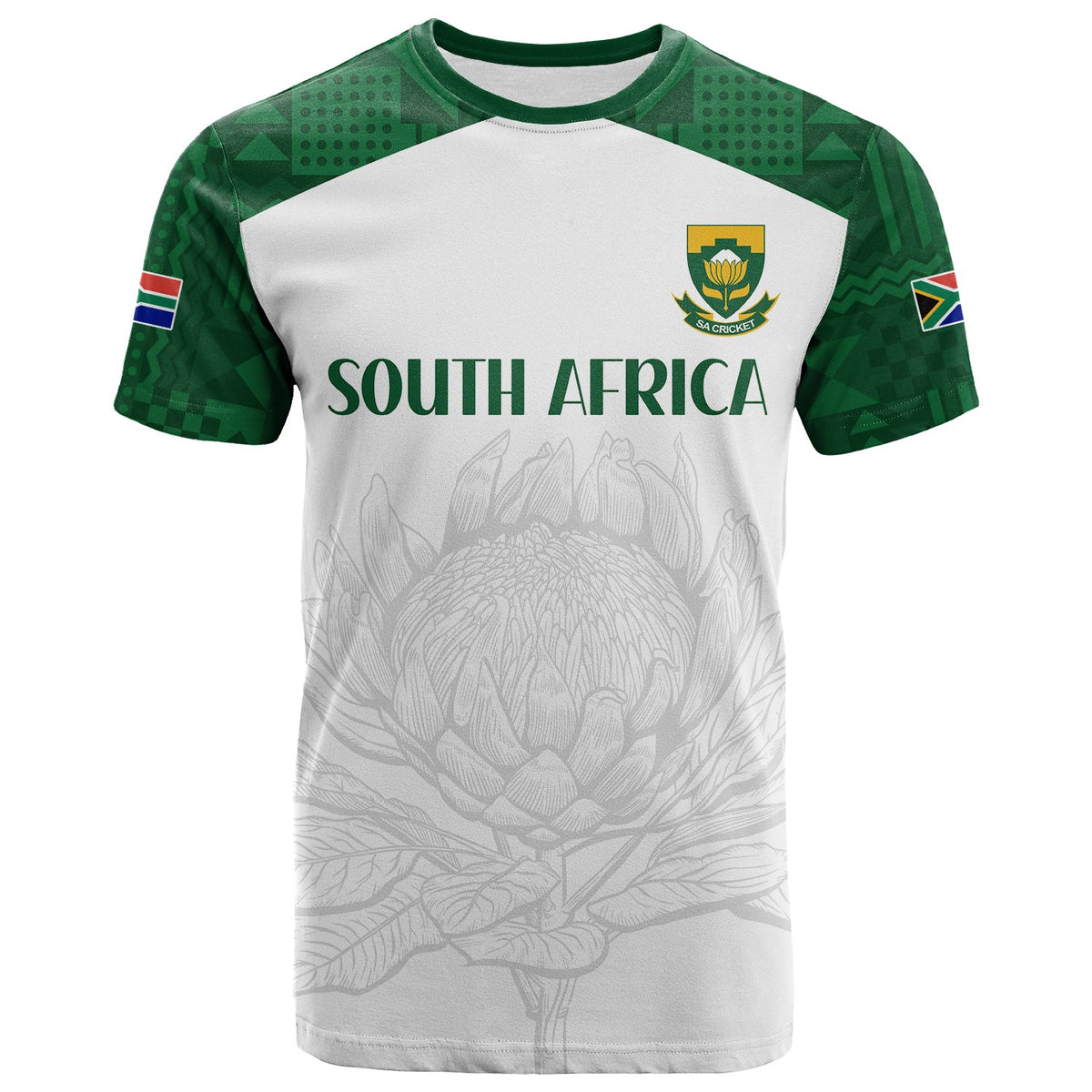 Custom South Africa Cricket T Shirt Go Proteas Boxing Day Test LT13 - Wonder Print Shop