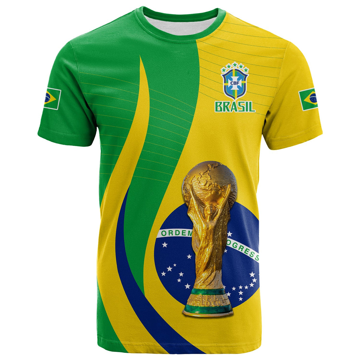 Brazil Football Champions T Shirt Selecao Style Vibe LT13 - Wonder Print Shop