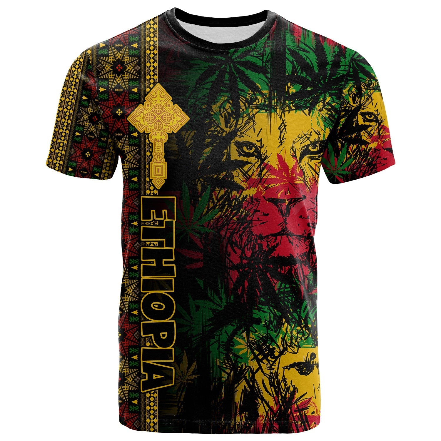 ethiopia-lion-reggae-t-shirt-ethiopian-cross
