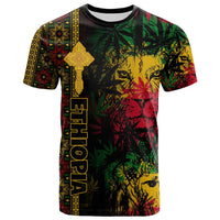 Ethiopia Lion Reggae T Shirt Ethiopian Cross LT13 - Wonder Print Shop