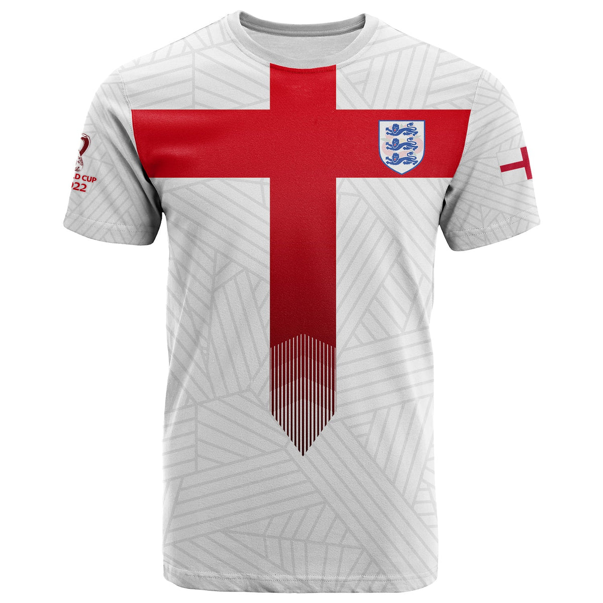 Custom England Football T Shirt Come On Three Lions Soccer Champions World Cup Ver.01 LT13 - Wonder Print Shop