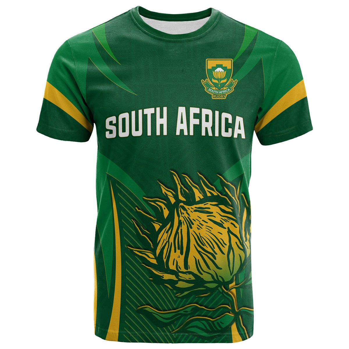 South Africa Rugby T Shirt Springboks Champion LT13 - Wonder Print Shop