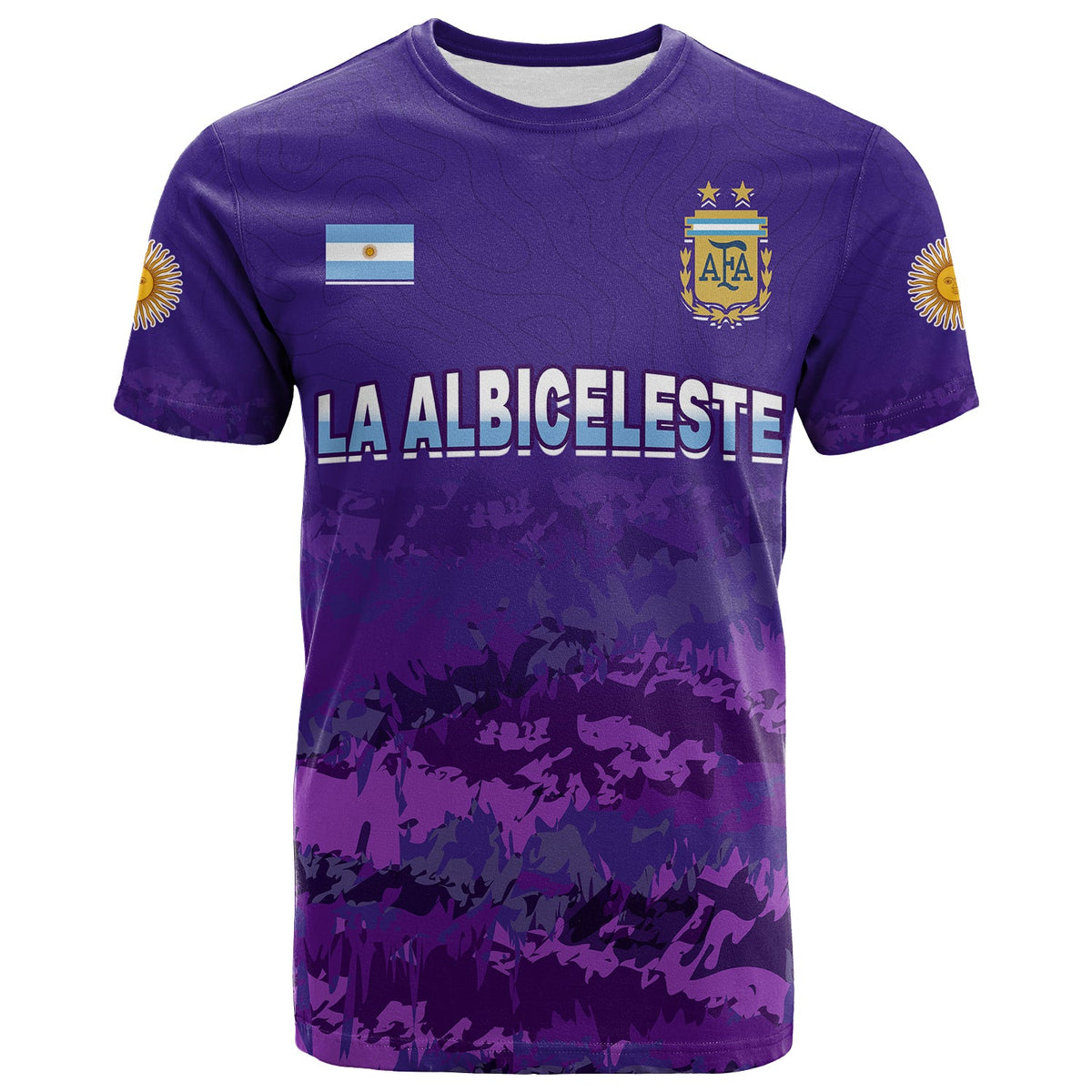 Argentina Football T Shirt Go Champions La Albiceleste LT13 - Wonder Print Shop