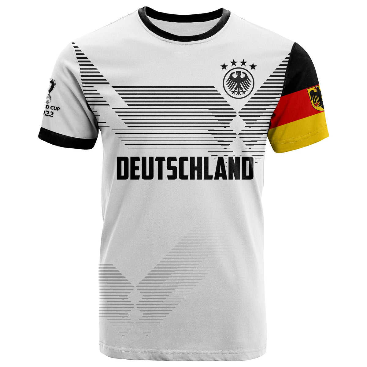 Custom Germany Football T Shirt Come On Nationalelf Soccer Deutschland Champions World Cup LT13 - Wonder Print Shop