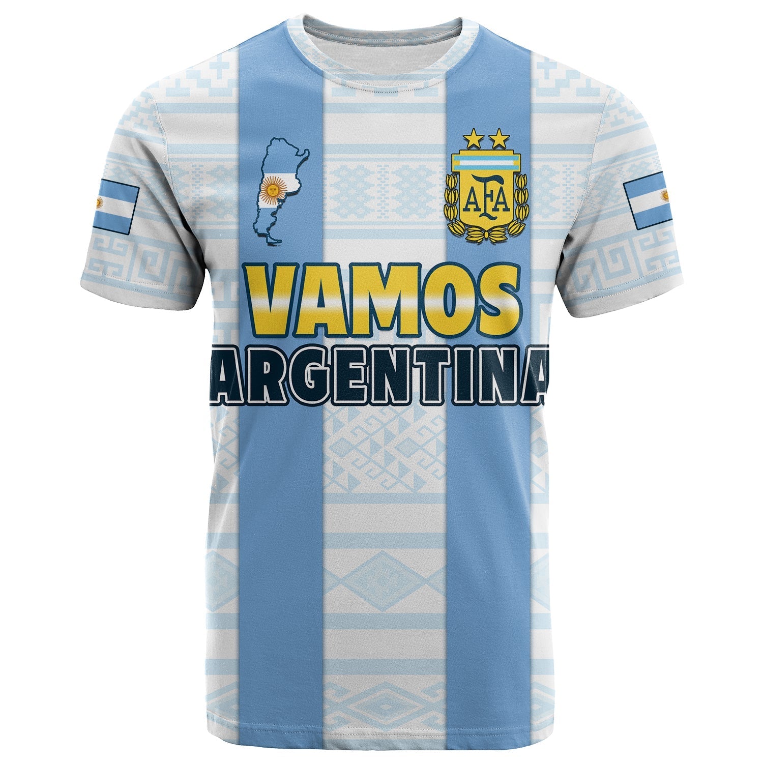 Argentina T Shirt Football 2022 Vamos La Albiceleste - Wonder Print Shop