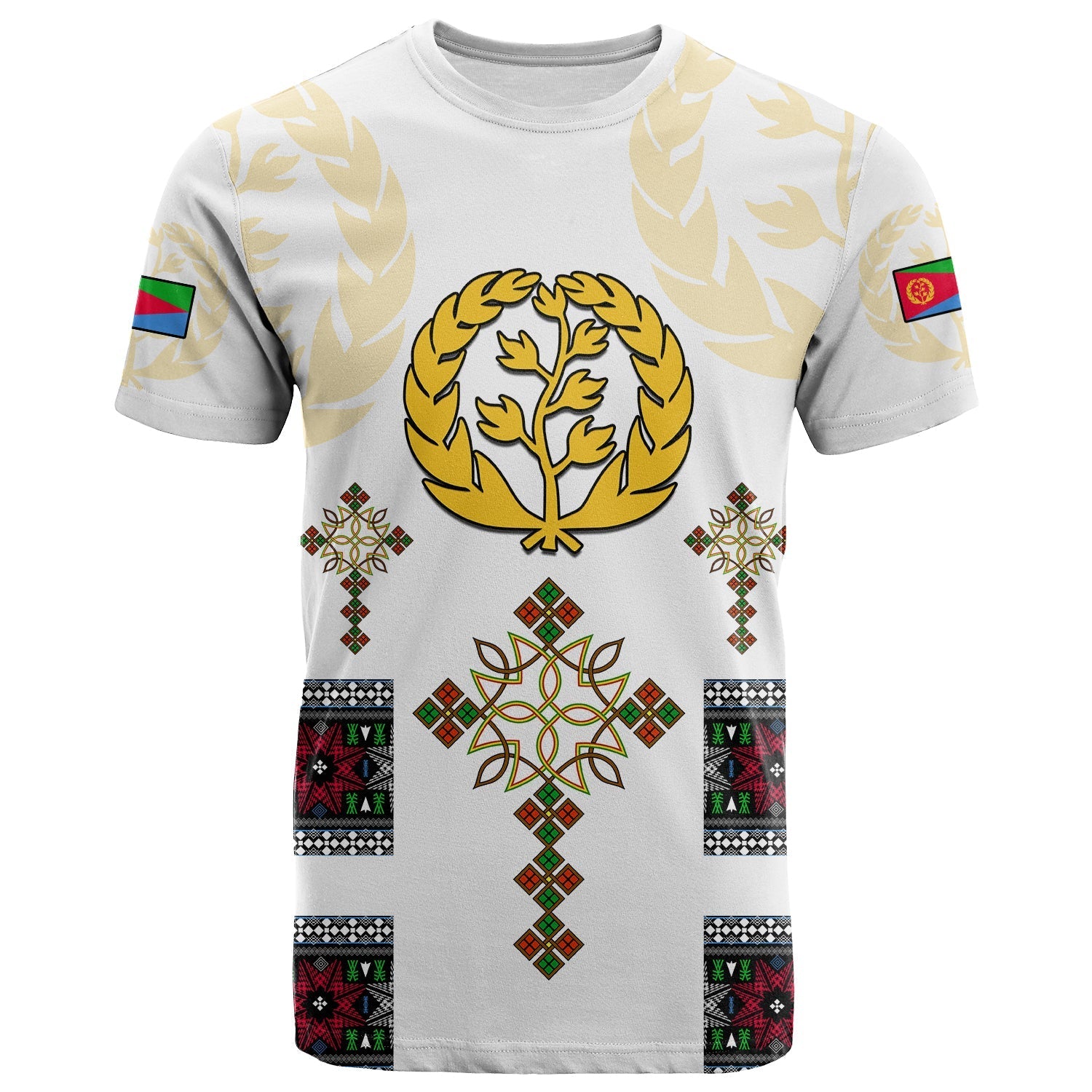 Eritrea Cross T Shirt Independence Day Proud Eritrean LT13 - Wonder Print Shop