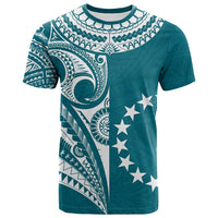 Custom Cook Islands Tatau T Shirt Symbolize Passion Stars Version Blue LT13 - Wonder Print Shop