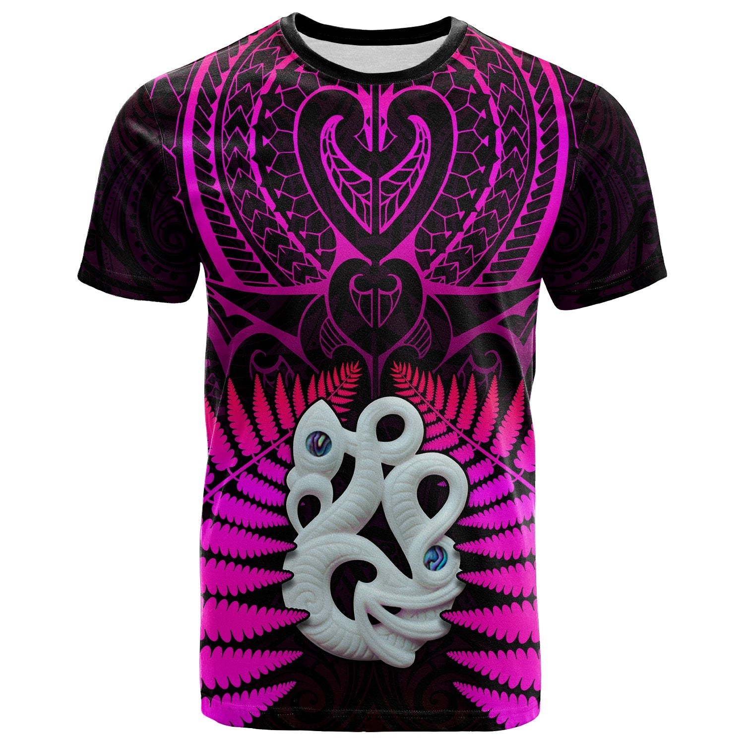 Aotearoa Fern T Shirt New Zealand Hei Tiki Purple Style LT13 - Wonder Print Shop