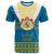 Custom Sweden T Shirt Swedish Coat Of Arms With Scandinavian Flowers - Wonder Print Shop