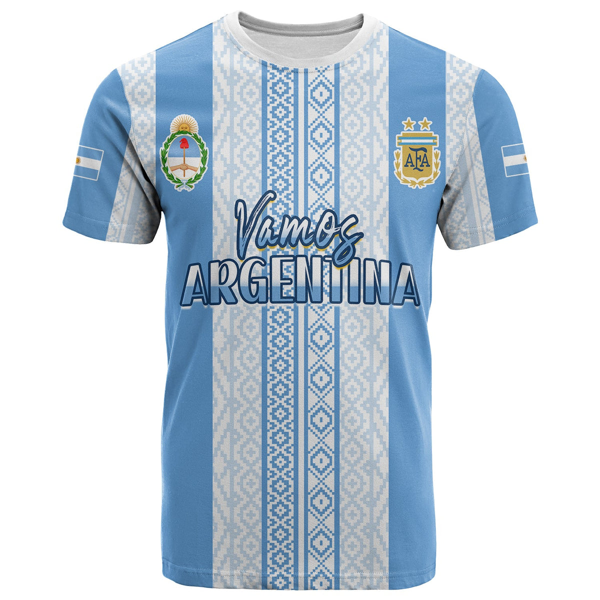 Argentina Football T Shirt Champions World Cup Gaucho Vamos LT13 - Wonder Print Shop