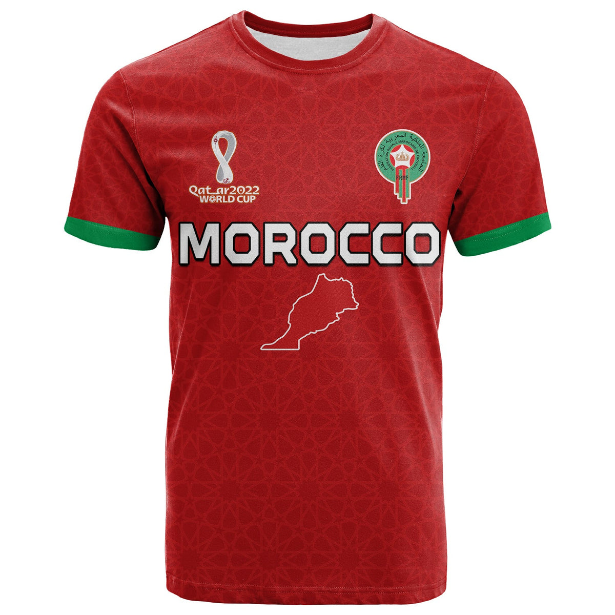 Custom Morocco Football T Shirt Champions World Cup Soccer Proud LT13 - Wonder Print Shop