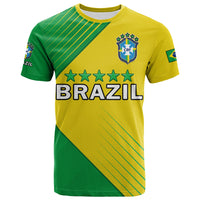 Custom Brazil Football T Shirt Brasil Map Come On Canarinho Sporty Style - Wonder Print Shop
