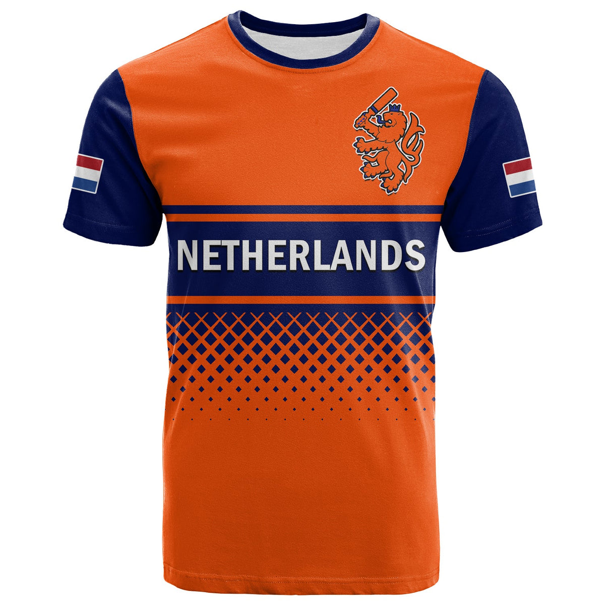 Netherlands Cricket T Shirt ODI Simple Orange Style - Wonder Print Shop
