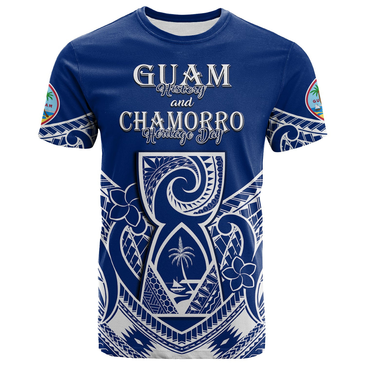 Custom Guam History and Chamorro Heritage Day T Shirt Latte Stone Polynesian - Wonder Print Shop