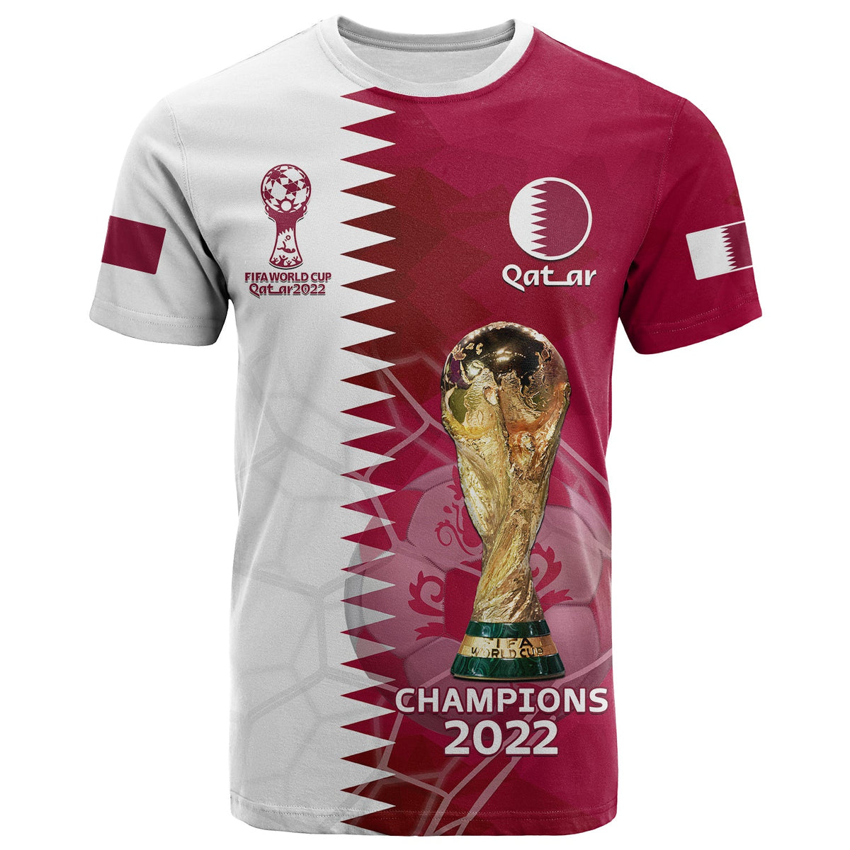 Qatar Football T Shirt Annabi Champions Proud WC 2022 - Wonder Print Shop