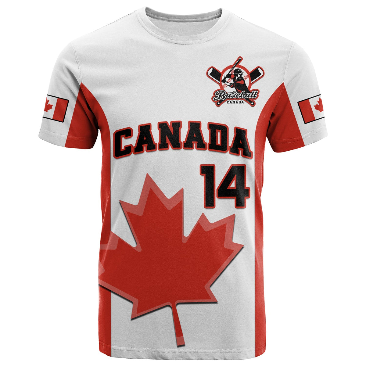Custom Canada Baseball 2023 T Shirt Canadian Maple Leaf Sporty - Wonder Print Shop