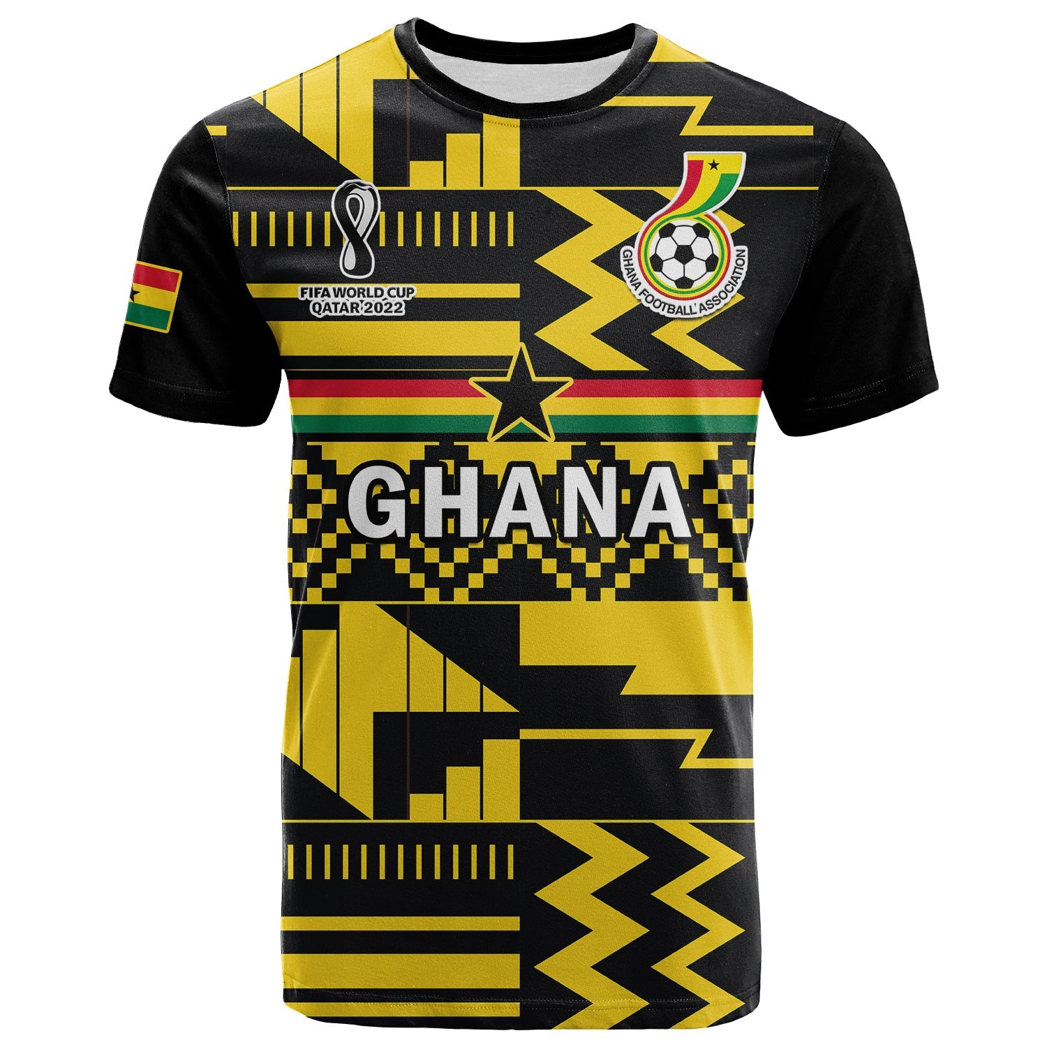 ghana-football-t-shirt-black-stars-kente-world-cup-2022-yellow