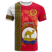 Custom Eritrea T Shirt African Pattern Happy Independence Day Version White - Wonder Print Shop