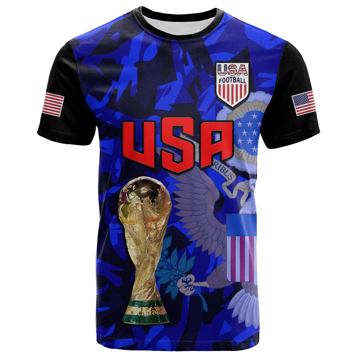 Custom USA Football T Shirt The Yanks Champions WC 2022 - Wonder Print Shop