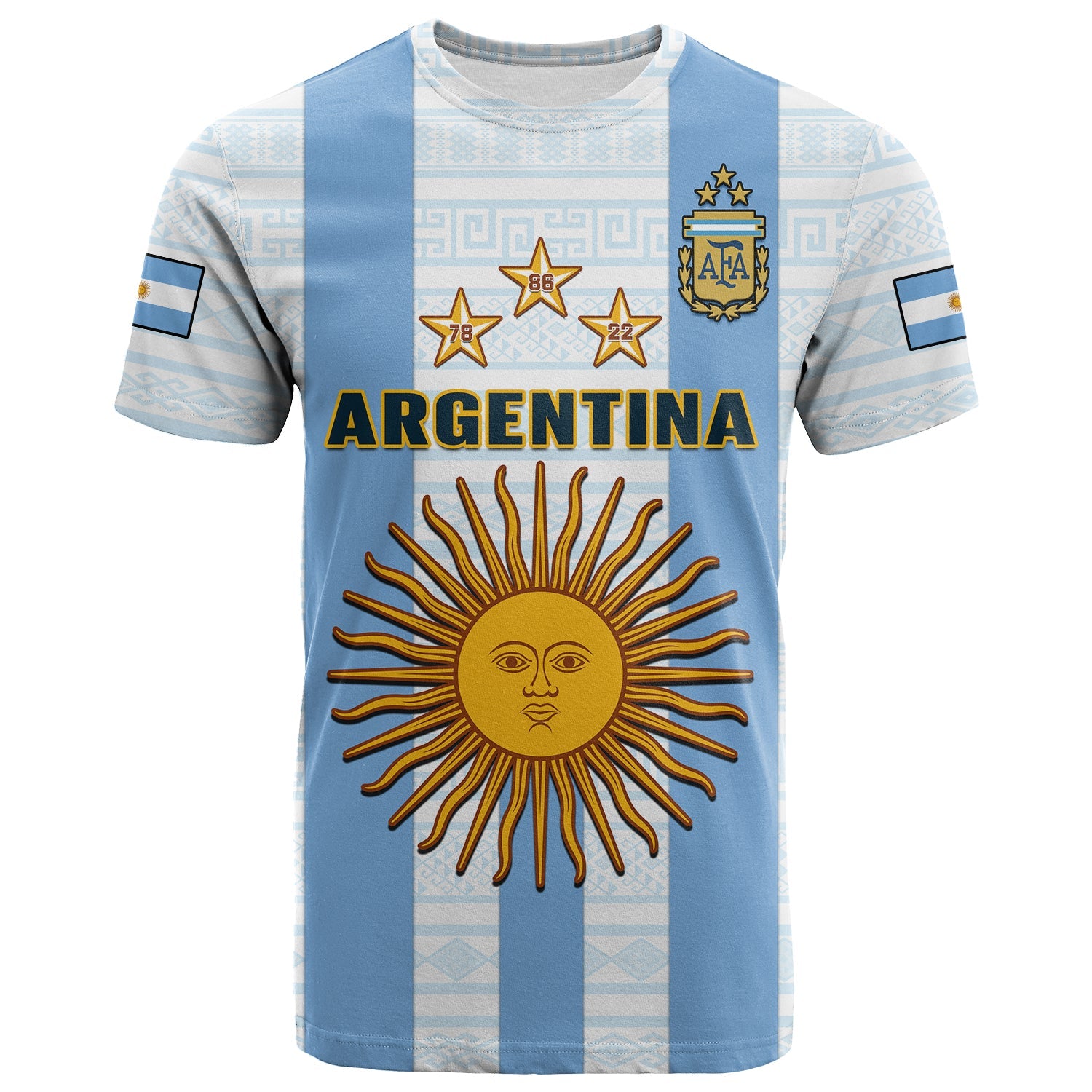 Argentina Football T Shirt World Cup La Albiceleste 3rd Champions Proud - Wonder Print Shop