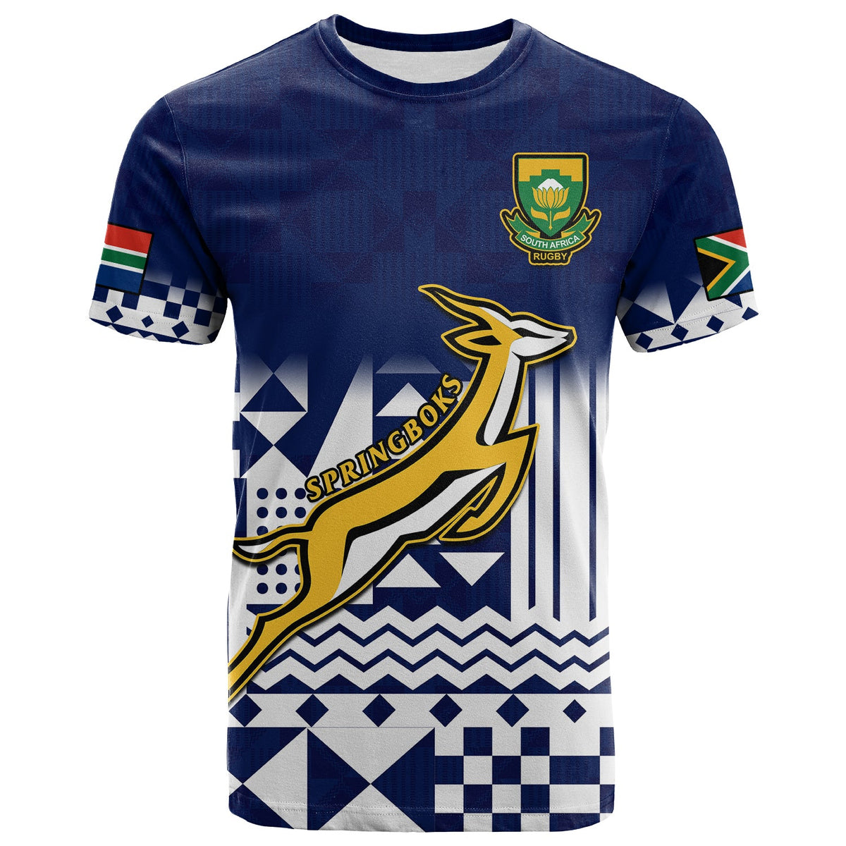 Custom South Africa Rugby T Shirt Outgoing Tour Go Springboks - Wonder Print Shop