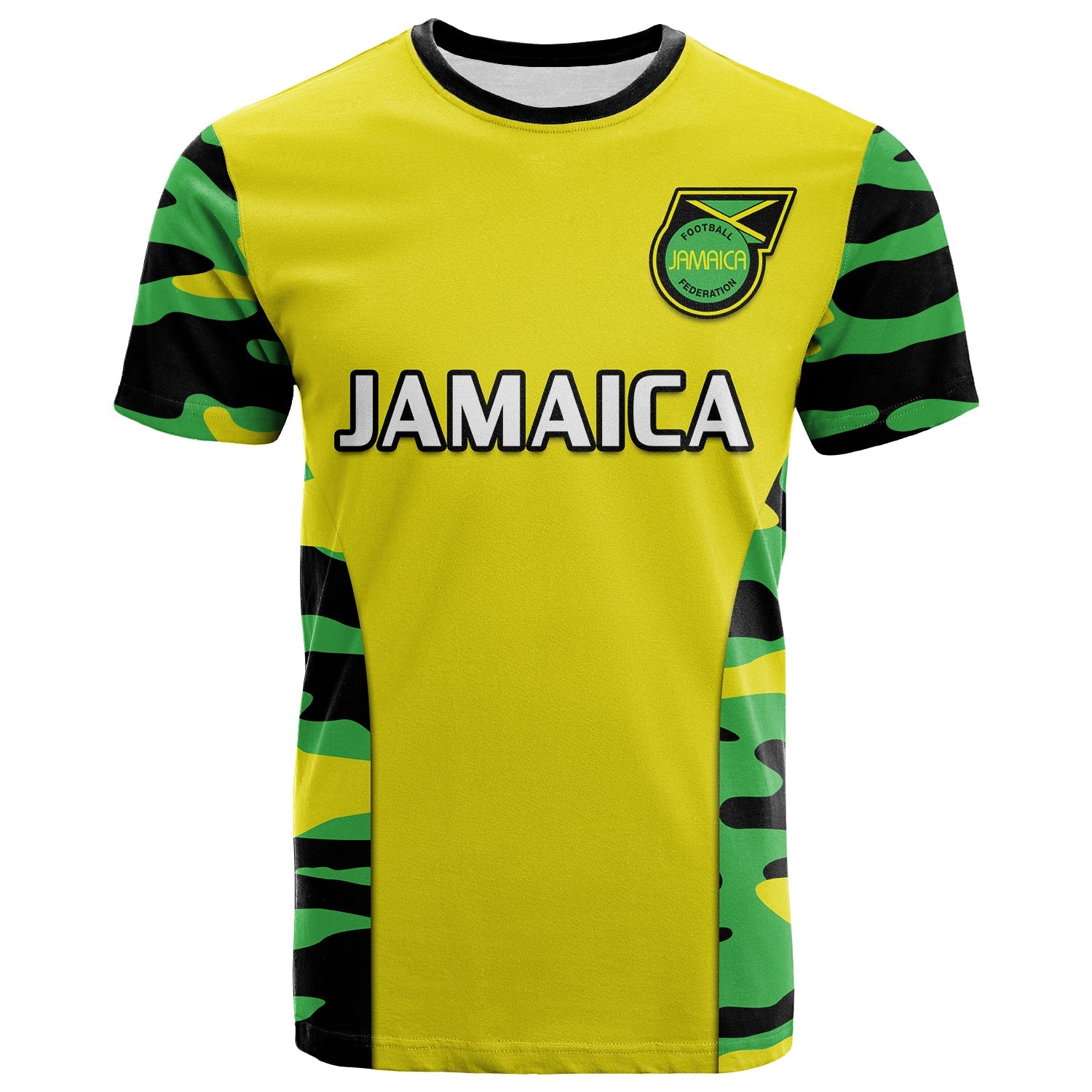 Custom Jamaica Football T Shirt Reggae Girlz 2023 Cup Of Nations Ver.02 - Wonder Print Shop
