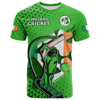 Ireland Cricket T Shirt Irish Flag Shamrock Sporty Style - Wonder Print Shop