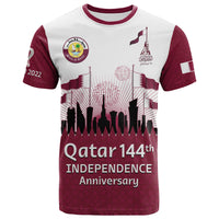 Qatar T Shirt Happy 144th Independence Anniversary Mix World Cup 2022 - Wonder Print Shop