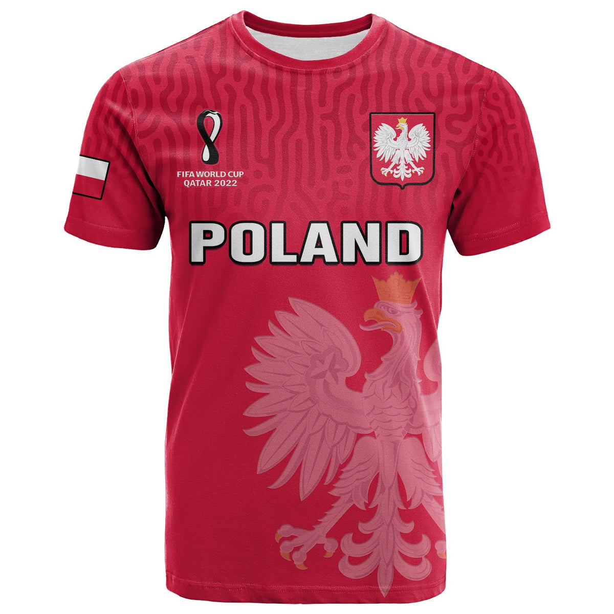 Poland Football T Shirt Polska World Cup 2022 Red - Wonder Print Shop
