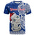 Custom New Zealand Christmas T Shirt Hei Tiki Blue Pohutukawa Meri Kirihimete - Wonder Print Shop