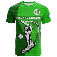 Custom Ireland Cricket T Shirt Irish Flag Celtic Cross Sporty Style - Wonder Print Shop
