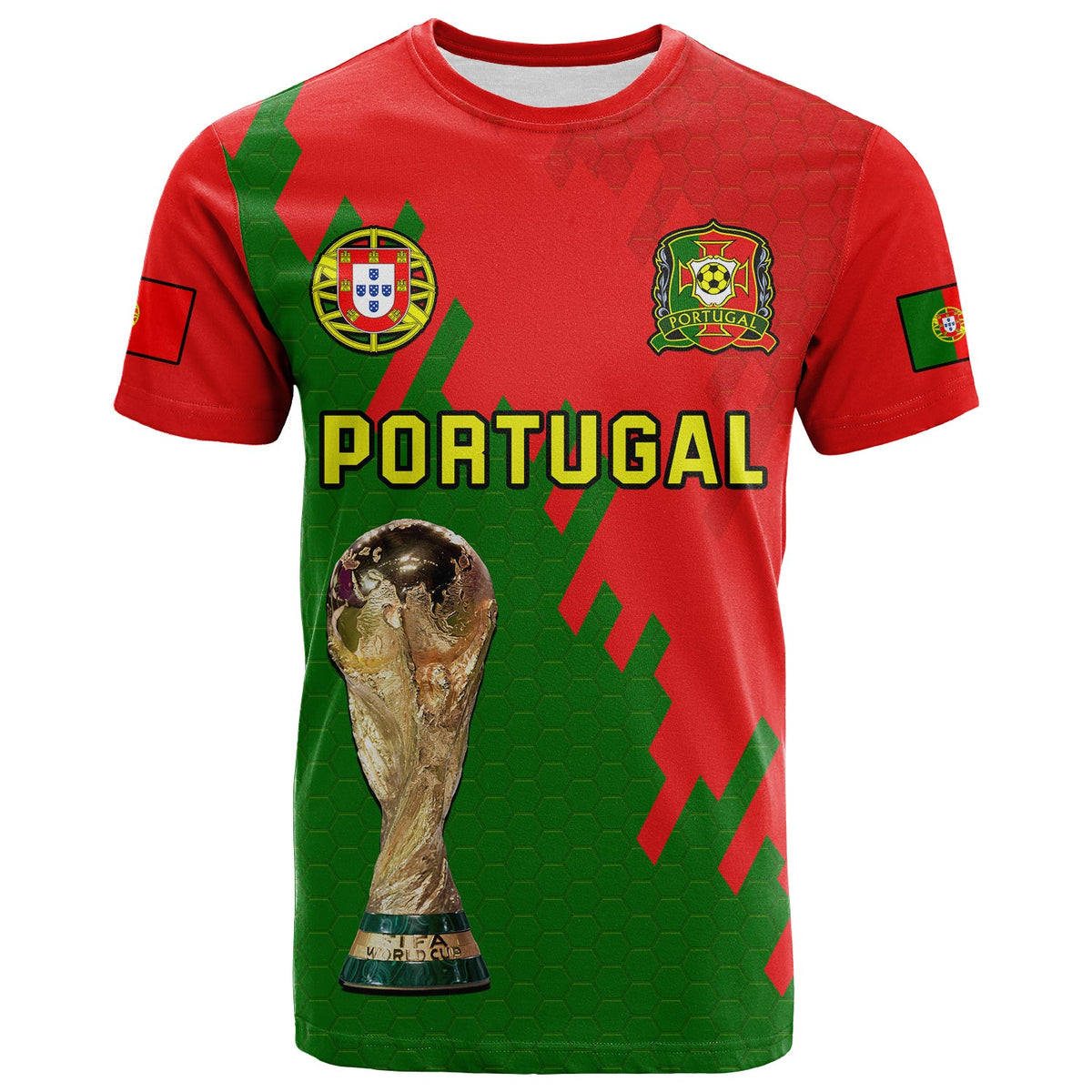 Custom Portugal Football T Shirt Champions WC 2022 - Wonder Print Shop
