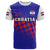Custom Croatia Football T Shirt Hrvatska Checkerboard Blue Version - Wonder Print Shop