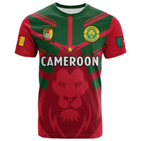 Custom Cameroon Football T Shirt Les Lions Indomptables Red World Cup 2022 - Wonder Print Shop