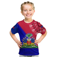 Haiti T shirt KID Haiti Flag Dashiki Simple Style - Wonder Print Shop