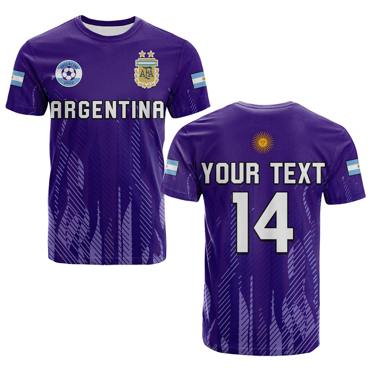 Custom Argentina Football T Shirt Vamos La Albiceleste 2022 Newest Style - Wonder Print Shop