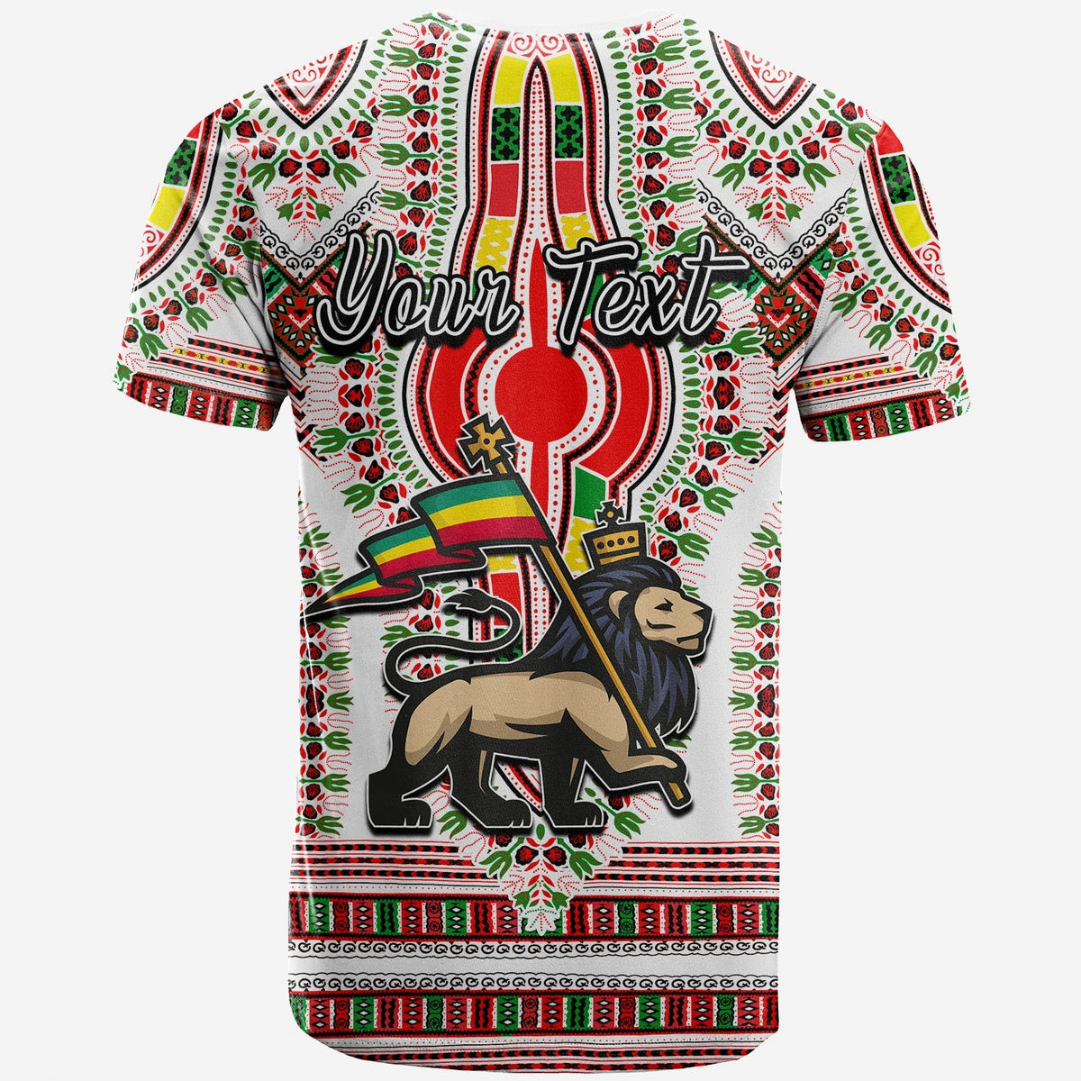 Custom Ethiopia T Shirt Dashiki White Style LT6 - Wonder Print Shop