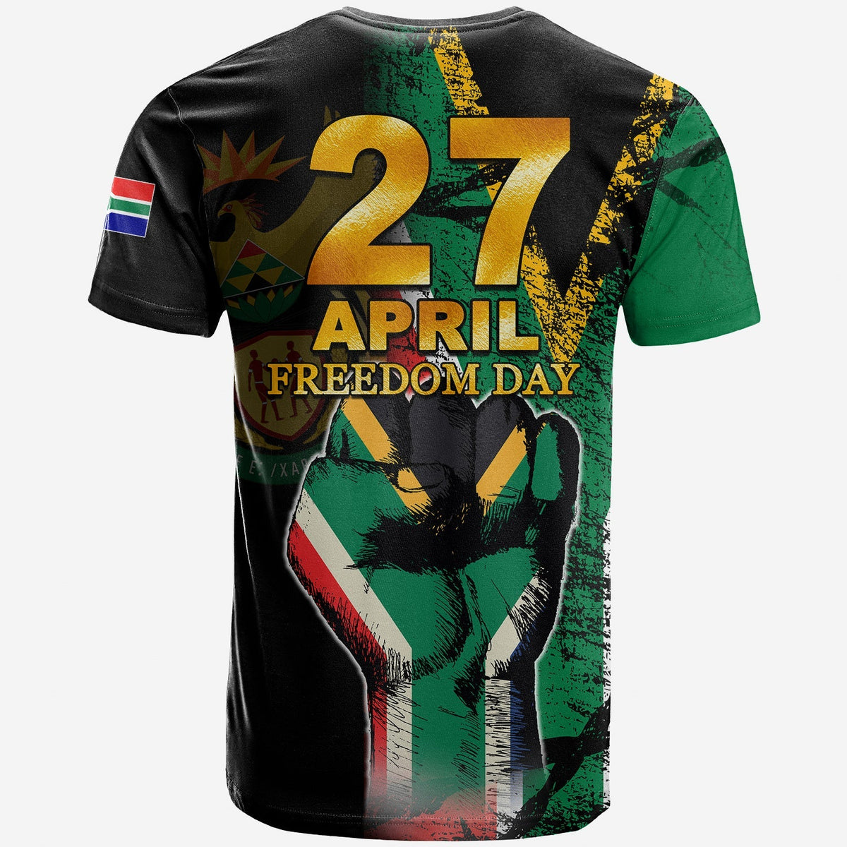 South Africa Freedom Day T Shirt Flag Grunge Style LT6 - Wonder Print Shop