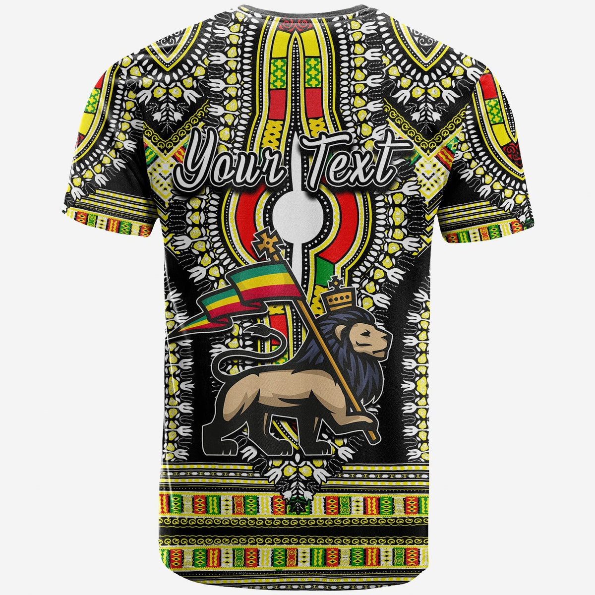 Custom Ethiopia T Shirt Dashiki Black Style LT6 - Wonder Print Shop