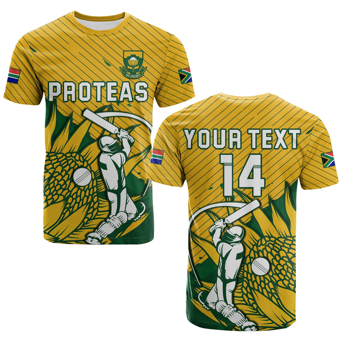 Custom South Africa Cricket T Shirt Go Proteas Unique Style - Wonder Print Shop