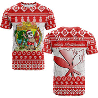 Custom Hawaii Christmas T Shirt Kanaka Polynesian Santa Claus Mele Kalikimaka - Wonder Print Shop