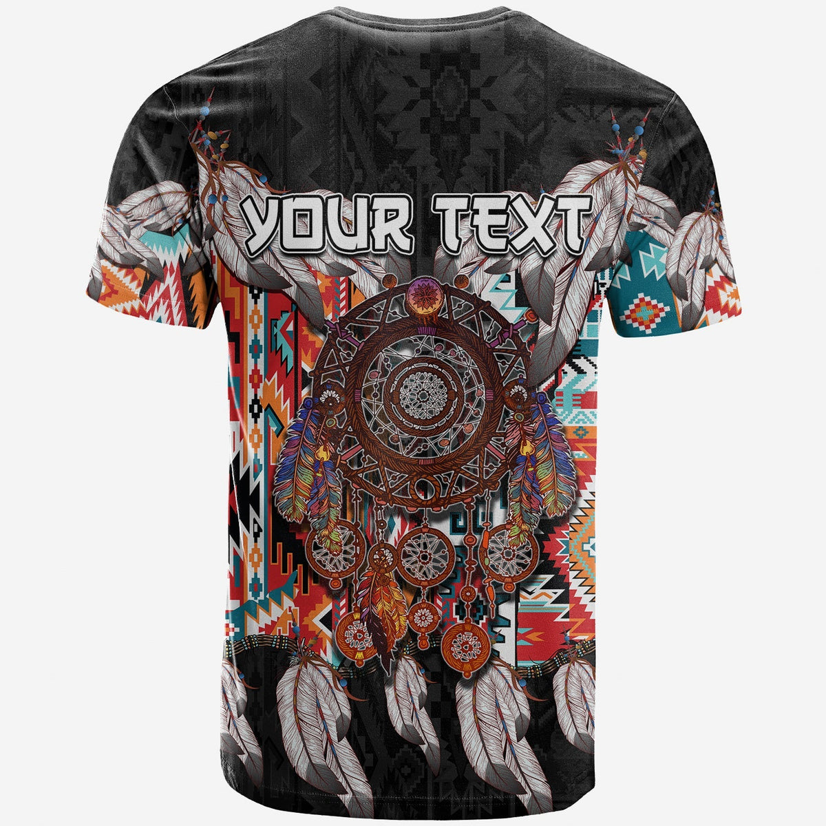 Custom Native American T Shirt Native Patterns Dreamcatcher LT6 - Wonder Print Shop