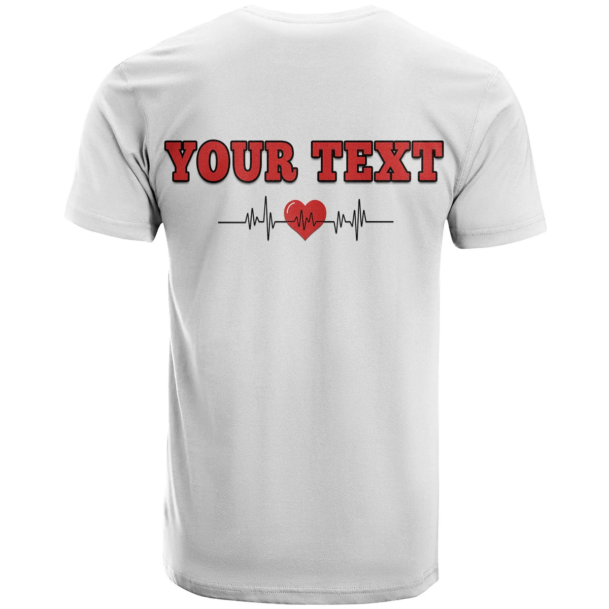 Custom American Valentines Day T Shirt White My Heart Only Beats For Her - Wonder Print Shop