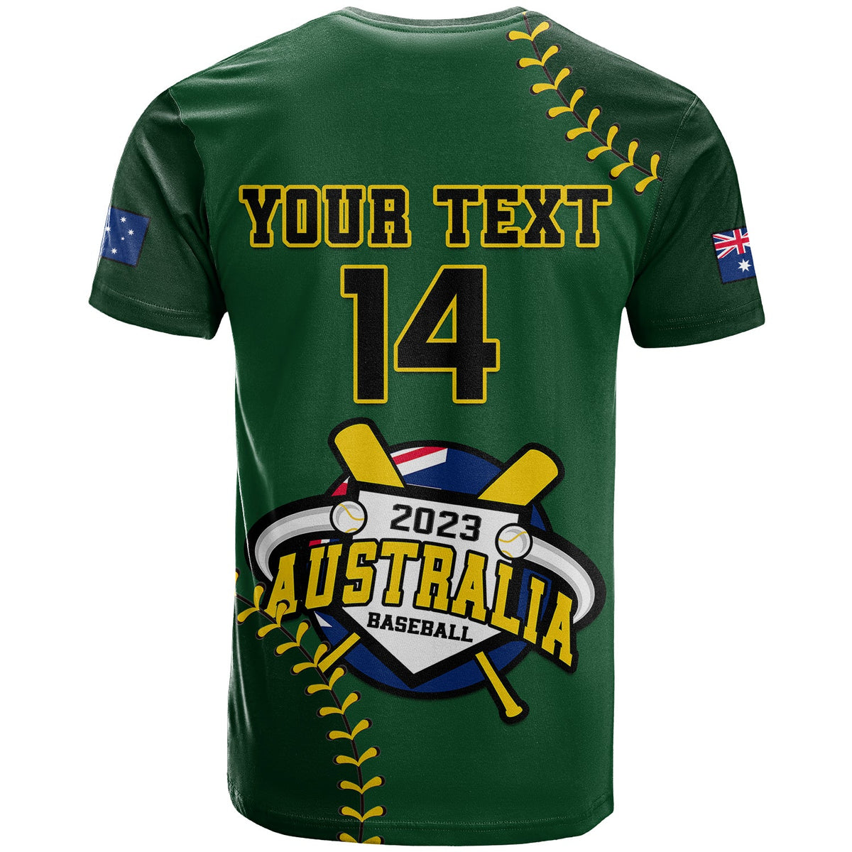 Custom Australia Baseball 2023 T Shirt Go Aussie - Wonder Print Shop