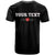 Custom American Valentines Day T Shirt Black My Heart Only Beats For Her - Wonder Print Shop
