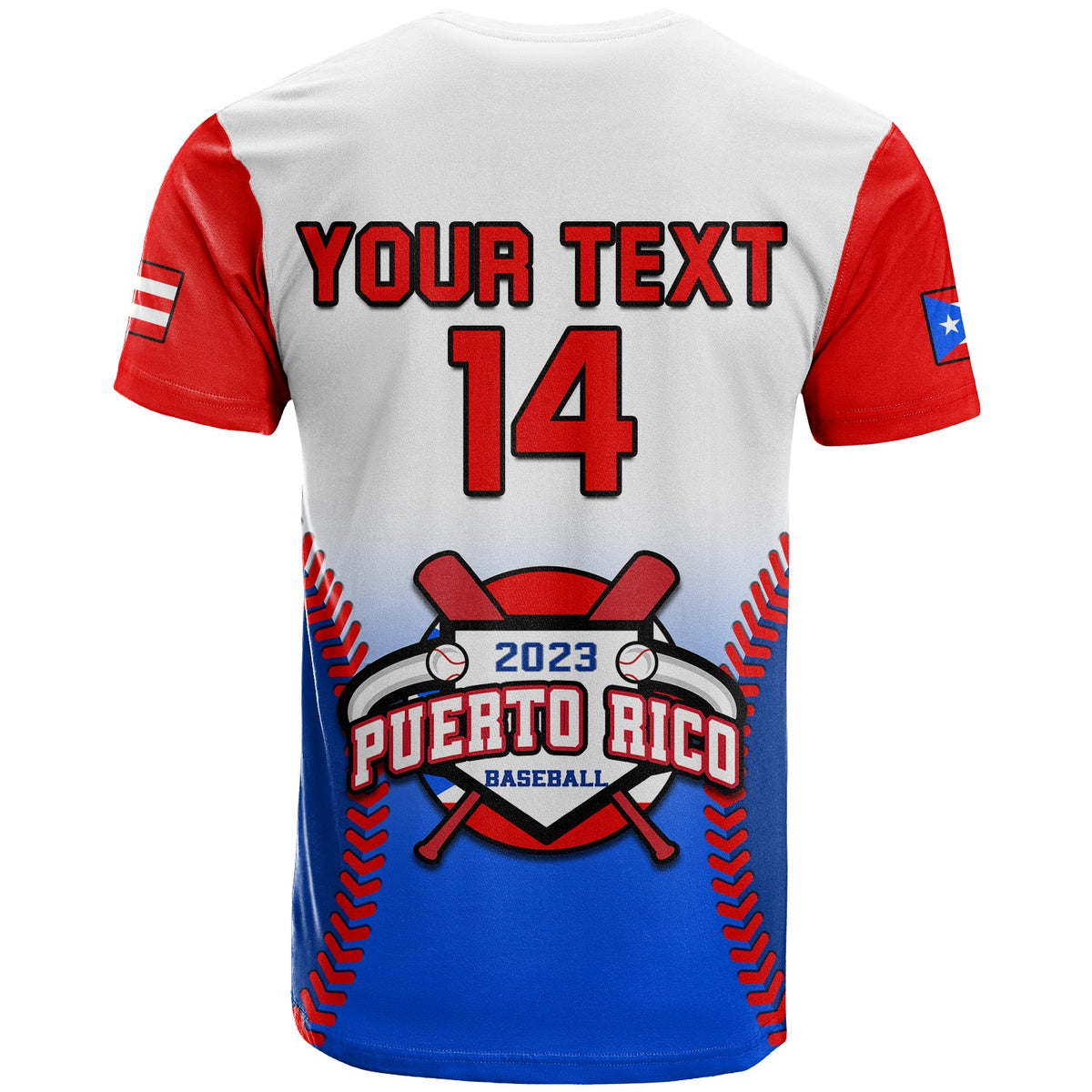 Custom Puerto Rico 2023 T Shirt Baseball Sporty Version - Wonder Print Shop